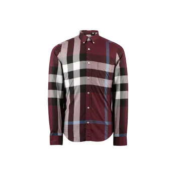 Burberry Shirts Men Red
