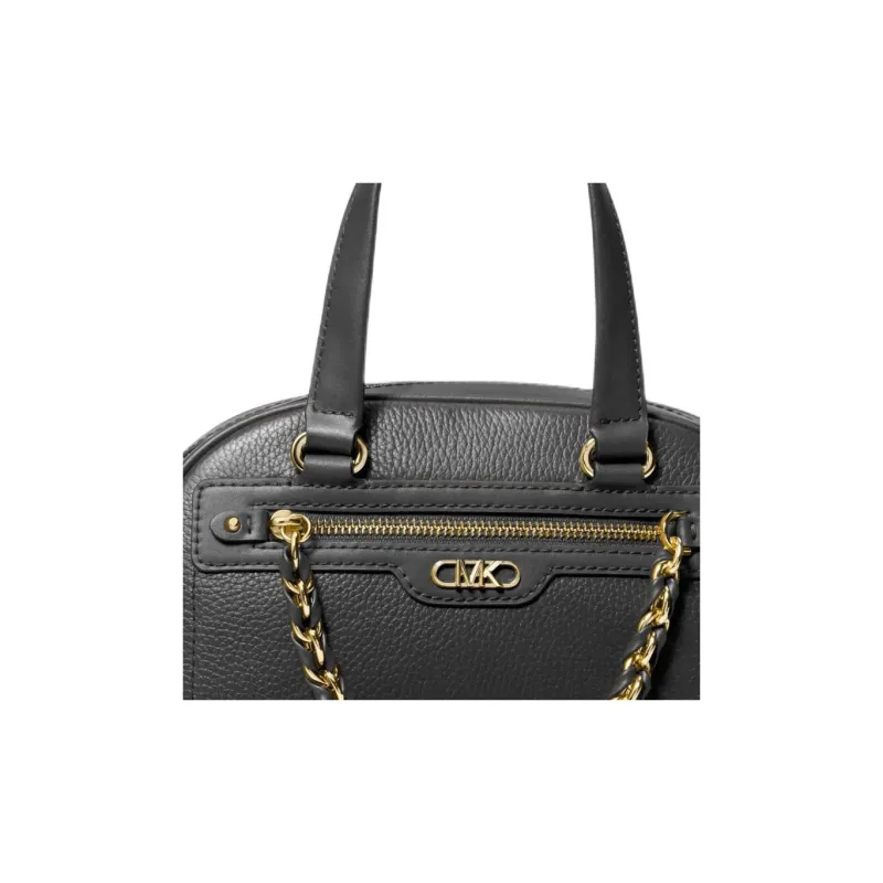 MICHAEL KORS Cow Leather Dome Bag, Shoulder Bag, Crossbody Bag, Handbag Trumpets Women's Black-3