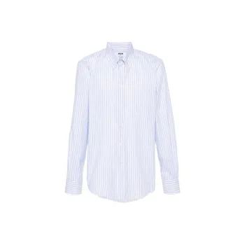 MSGM Stripe Pattern Long Sleeved Shirt