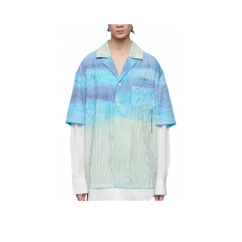Hla High Heels Shirts Men Blue