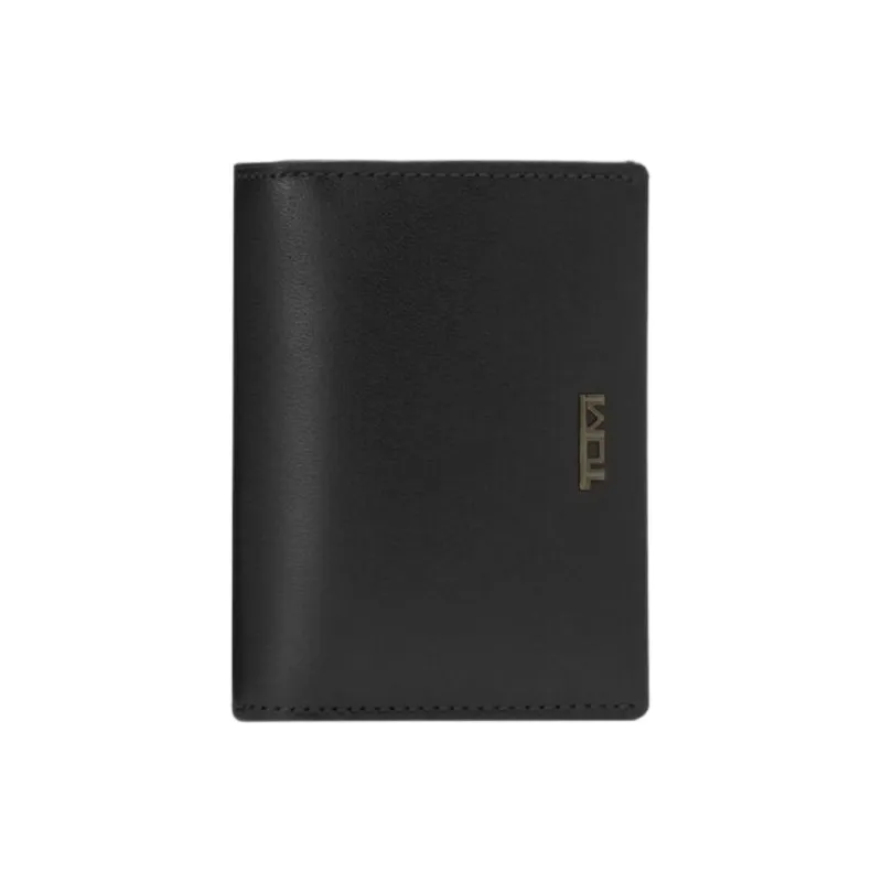 TUMI Leather Coin Purses Wallets Unisex Black-0