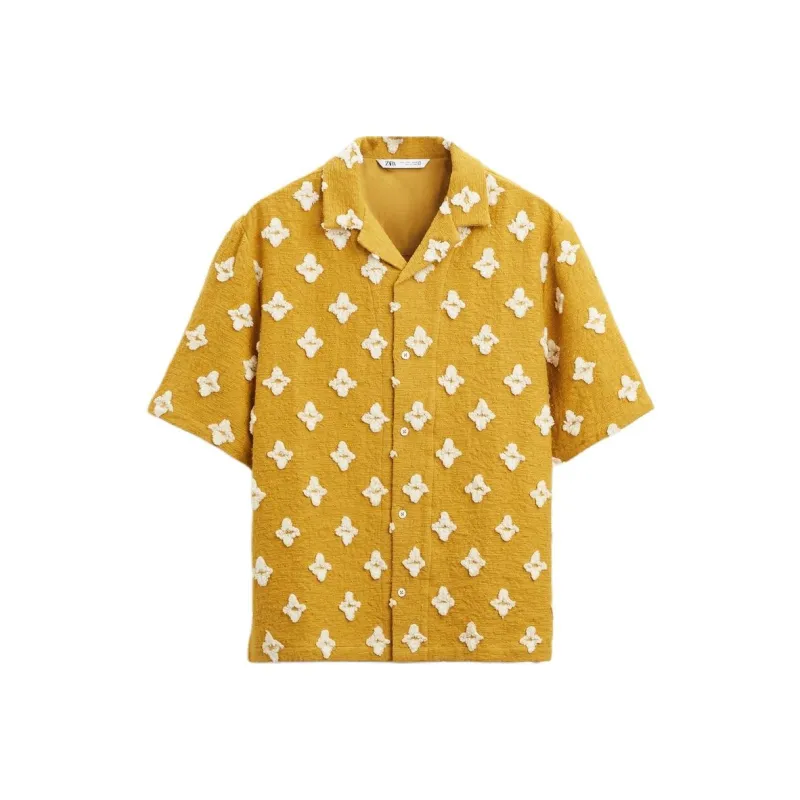 ZARA Shirts Men Mustard-0