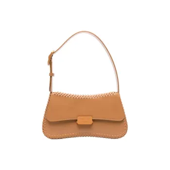 EMPORIO ARMANI Cow Leather Shoulder Bag Women's Brown