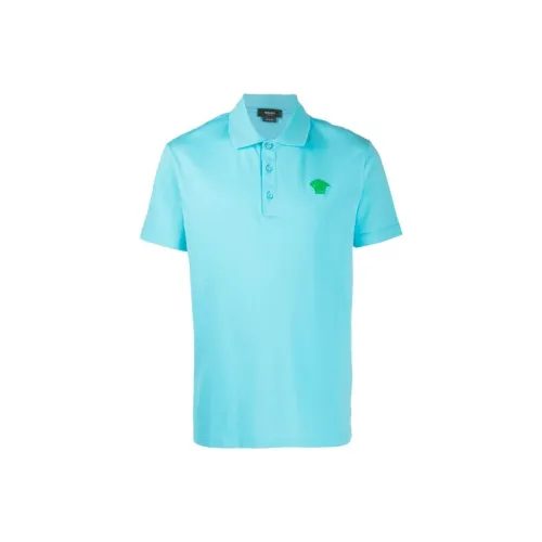 VERSACE Polo Shirts Men Blue