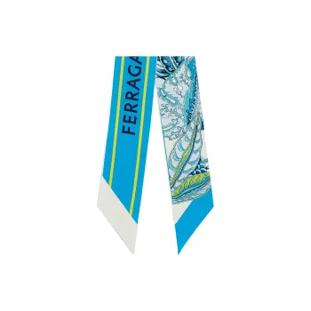 Ferragamo Logo print Silk Bandeau Scarf