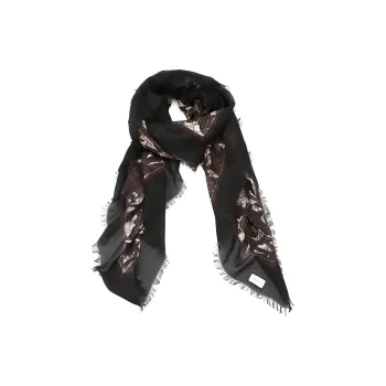 GUCCI Silk Scarves Women's Black