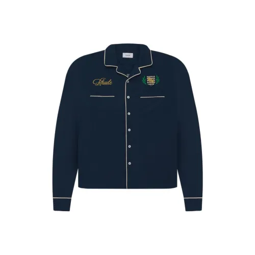 RHUDE Shirts Men Blue