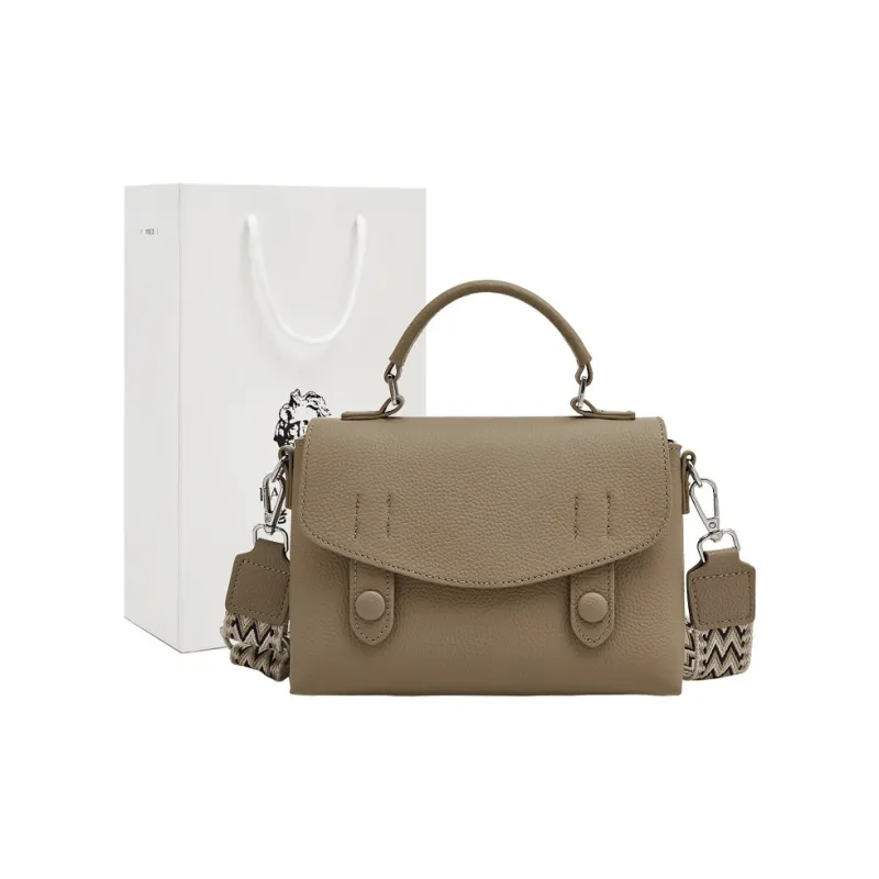Old Man's Head Top Grain Cow Leather Handbag Regular Women's Multicolor-11