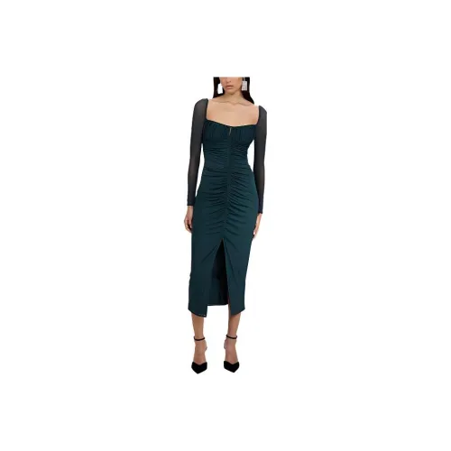 Self-portrait Long-Sleeved Dresses Women's Graphite Blue