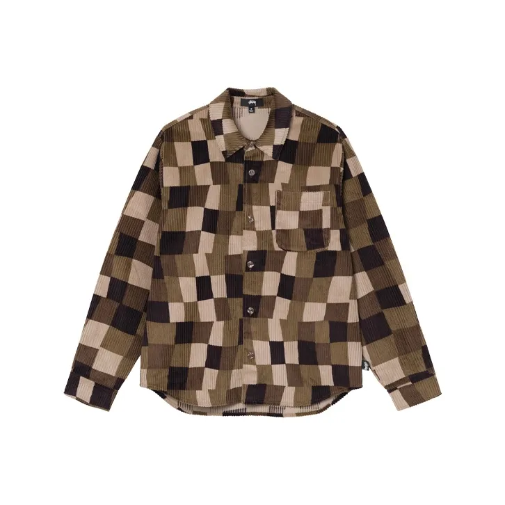 Stussy Wobbly Check Long Sleeve Shirt-0