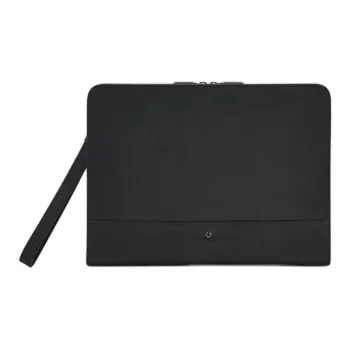 SAMSONITE Leather Clutch Unisex Black