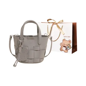 ERANGBEAR PU Crossbody Bag Women's Gray/Purple/Ecru/Black/Khaki