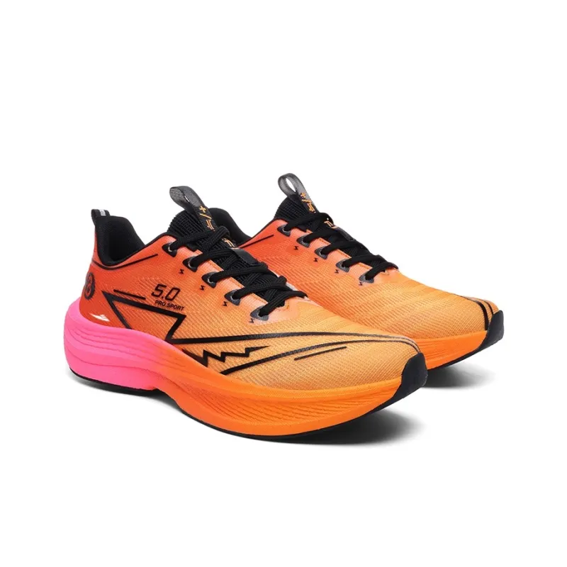 Kuding Running Shoes Unisex Low Top Electric Glow/Flint Stones/Black Blue/Spring Green-7