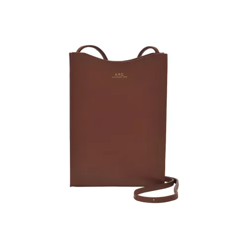 A.P.C Logo print Leather Cross Body Bag