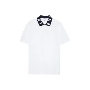Burberry Ryland Collar Logo Polo White/Black