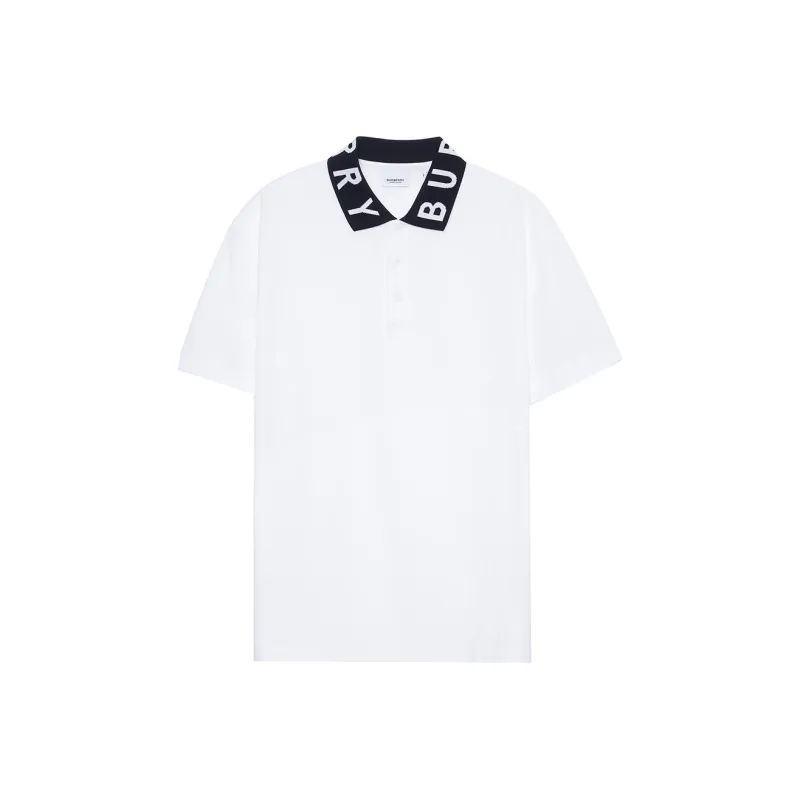 Burberry Ryland Collar Logo Polo White/Black-0