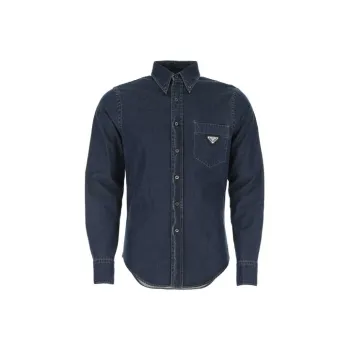 PRADA Shirts Men Blue