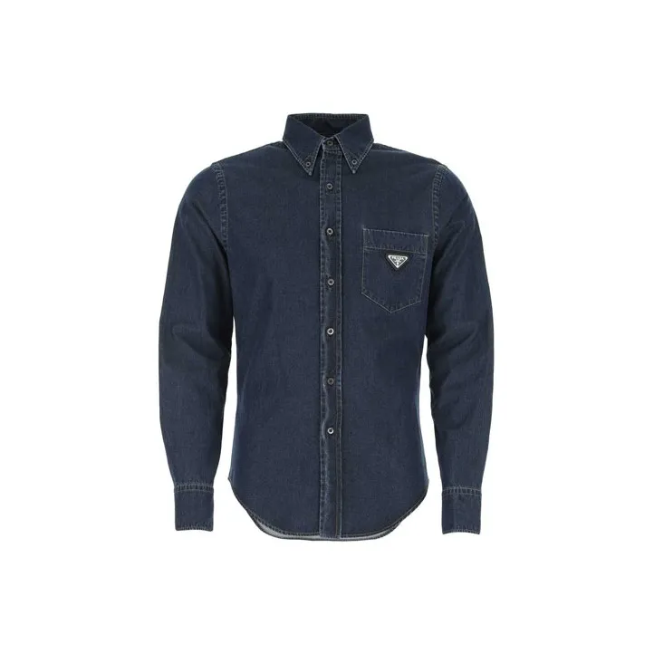 PRADA Shirts Men Blue-0