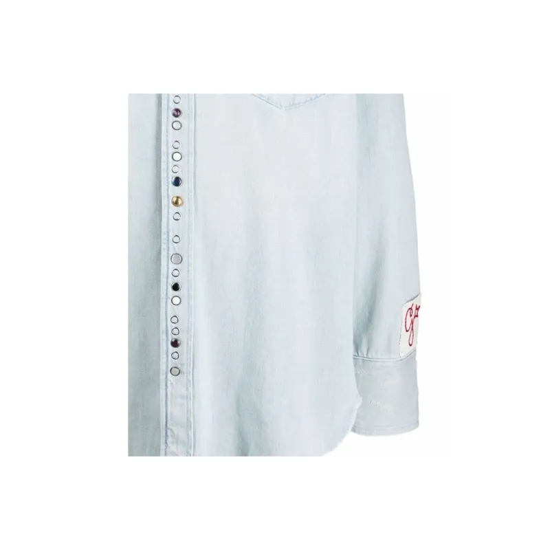 Golden Goose Deluxe Brand Logo Patch Buttoned Shirt-7