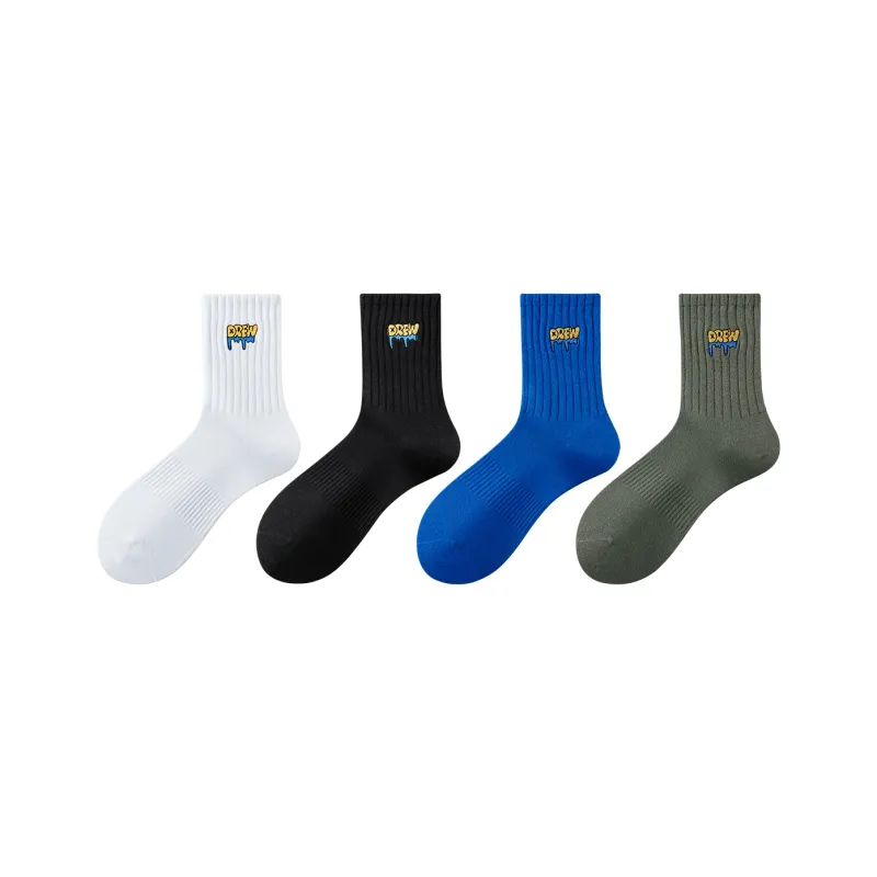 ZEROIN Mid Calf Socks Unisex 4 Pack-30
