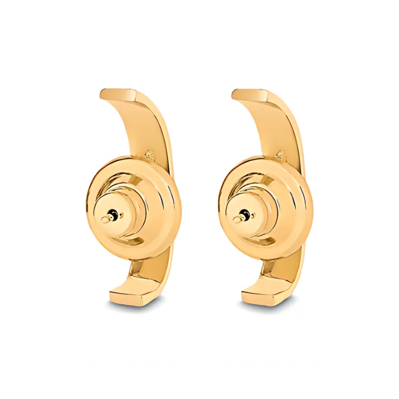 LOUIS VUITTON Metal Earrings Women's Gold-1