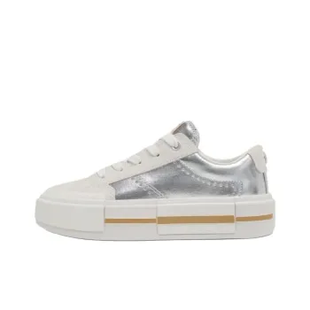 Converse All Star Anti Slip Wear Resistant Low Top Skateboard Shoes Unisex White Silver