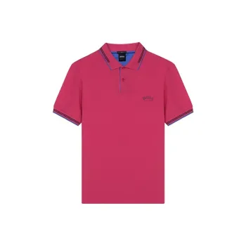 HUGO BOSS Polo Shirts Men Rose Red