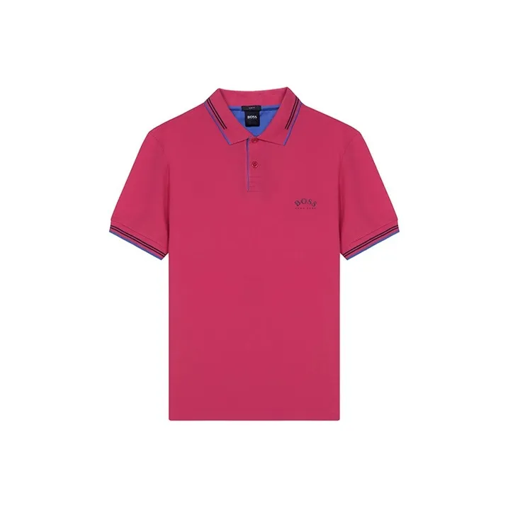 HUGO BOSS Polo Shirts Men Rose Red-0