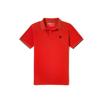 Timberland Polo Shirts Men Orange Red