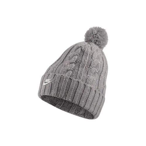 Nike Knitted Fabric Beanies Women's Gray