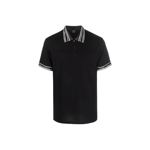 VERSACE Striped Edge Short Sleeved Polo Shirt
