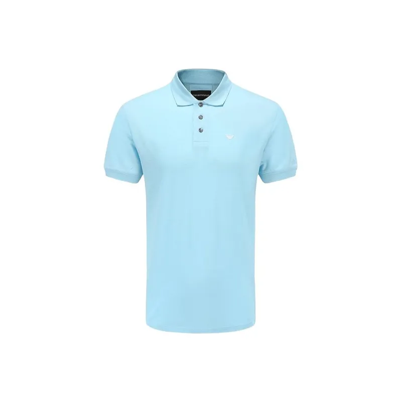 EMPORIO ARMANI SS22 Polo Shirt Men's Sky Blue-0