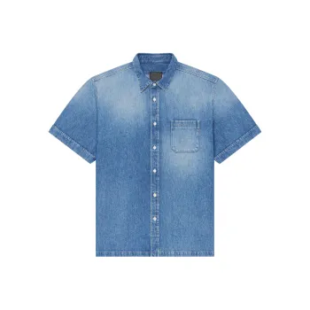 Givenchy Logo Embroidered Denim Shirt
