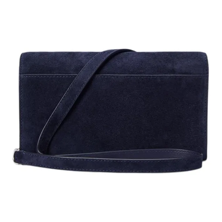 Ralph Lauren Cow Leather Shoulder Bag Crossbody Bag Wallets Women's Dark Blue-2