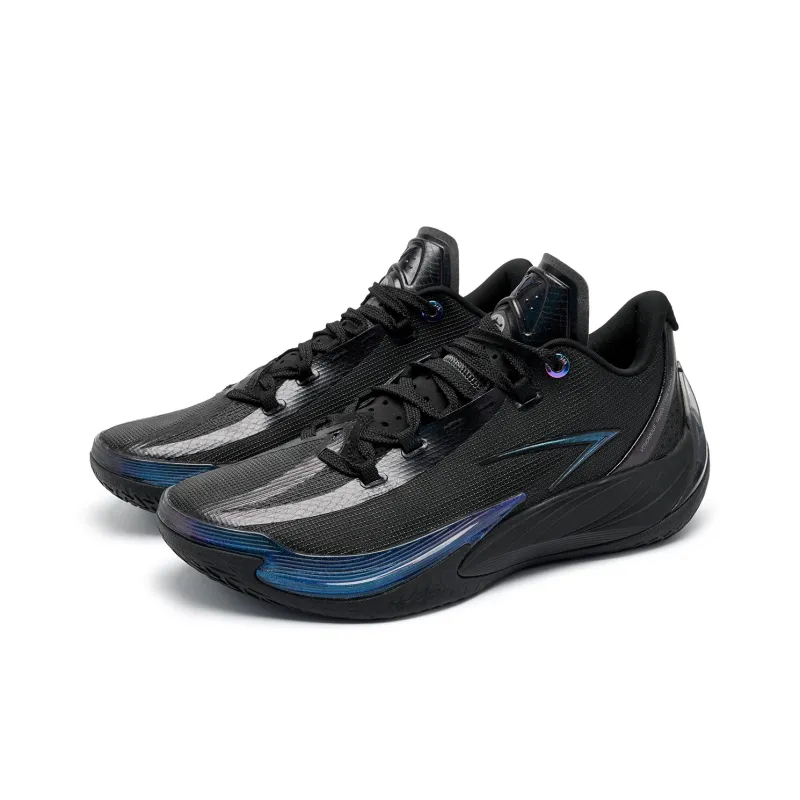QIAODAN Poisonous Fangs 3.5 Basketball Shoes Men Low Top Black Shark Gray-2