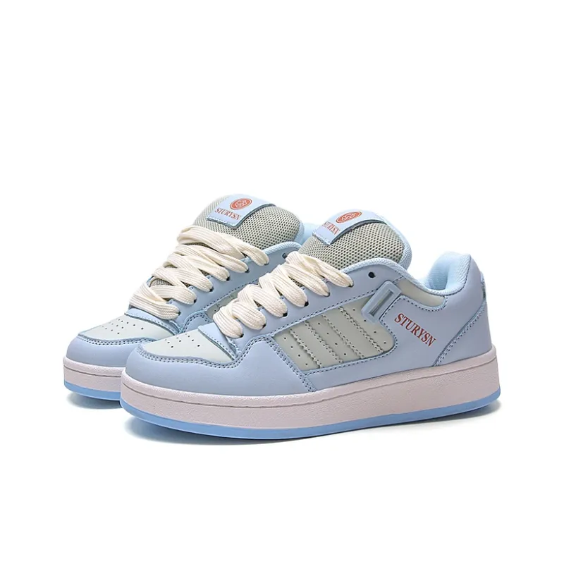 STUR YSN Low Top Skateboard Shoes Women's Moon White-2