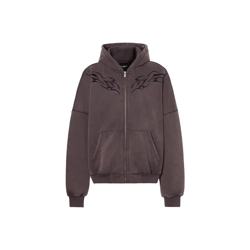 ROCAWEAR Sweatshirt Unisex Washed Coffee-0