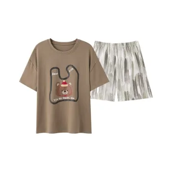 CHUDUAN Pajama Set Women's Brown