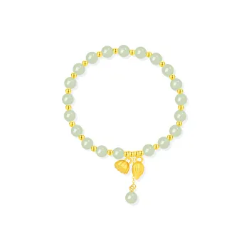 Lao Feng Xiang Hetian Jade Bracelets White Jade Women's