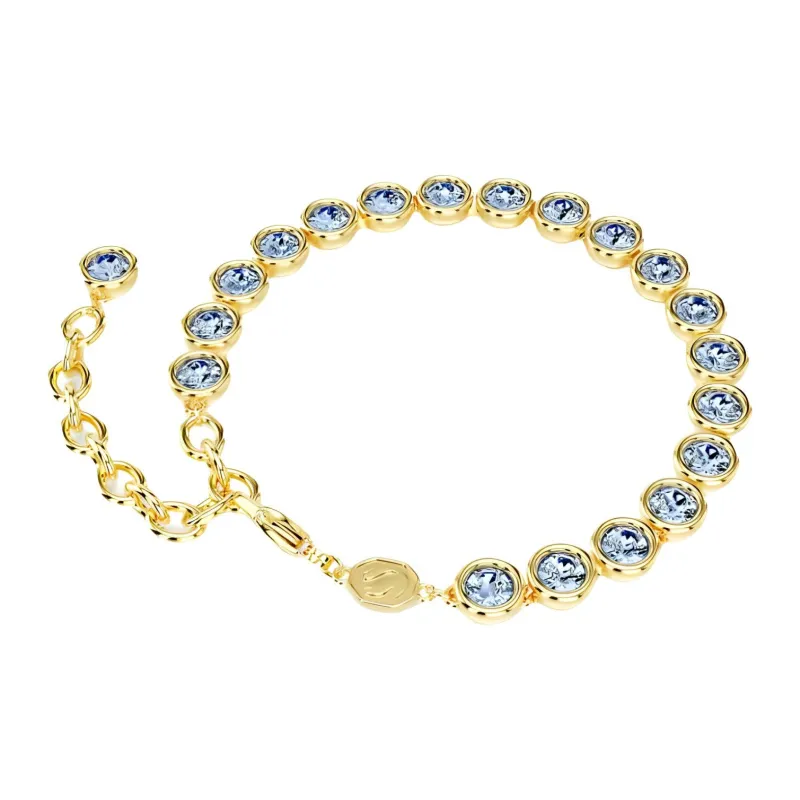 Swarovski Crystal, Gold Plated Bracelets Women's Blue-1