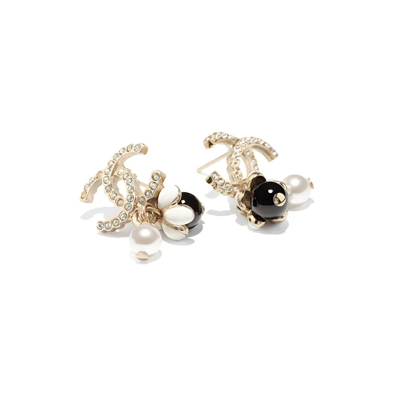 CHANEL 2000s CC logo Earrings-1