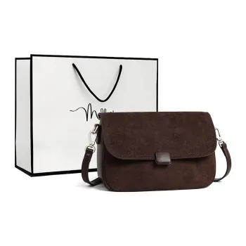 MILLIE'S Cow Leather Underarm Shoulder Bag, Crossbody Bag, Small Square Bag Regular Women's Coffee/Wine Purple