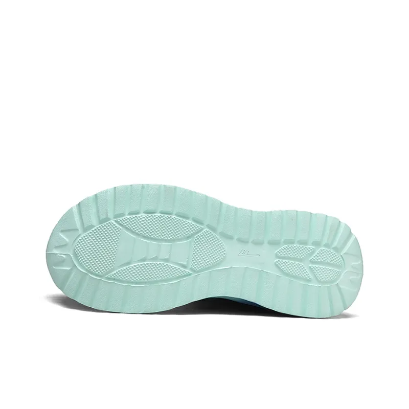WARRIOR Running Shoes Men Low Top Teal/White Green/Yellow Orange-5