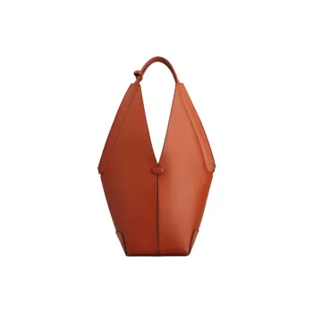 TOD'S DI Calfskin Handbag Trumpets Women's Orange