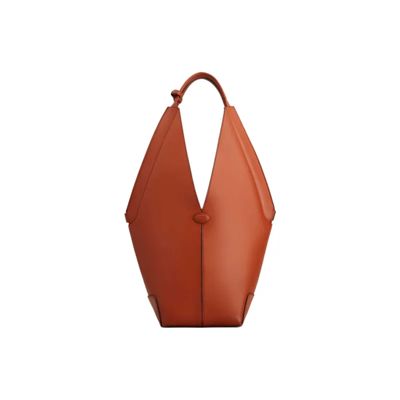 TOD'S DI Calfskin Handbag Trumpets Women's Orange-0