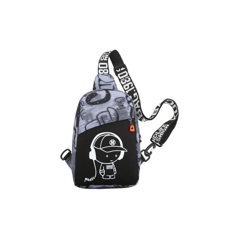 Tong Tong Rabbit Nylon With Mesh Sling Bag Men's Multicolor-10