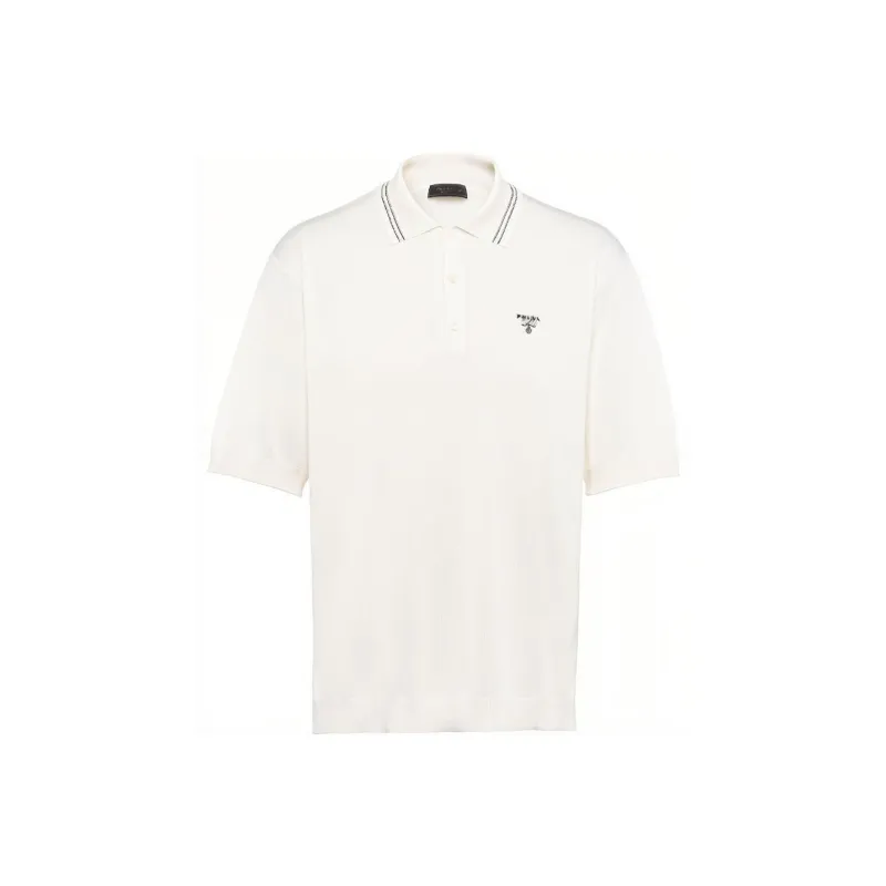 PRADA Polo Shirts Men White-0