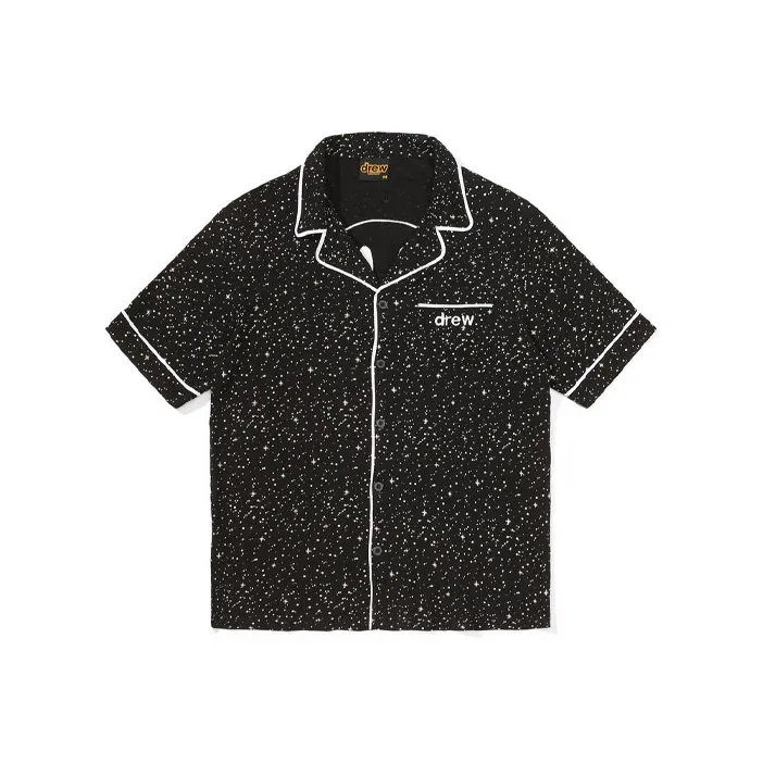 Drew House Letter Logo Series Shirts Unisex Starry Black-0