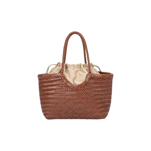 PAYOT Cow Leather Tote Bag, Shoulder Bag Women's Brown/Dark Coffee