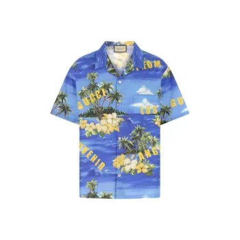 GUCCI Printed Cotton Bowling Shirt